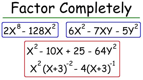 how to factor completely.